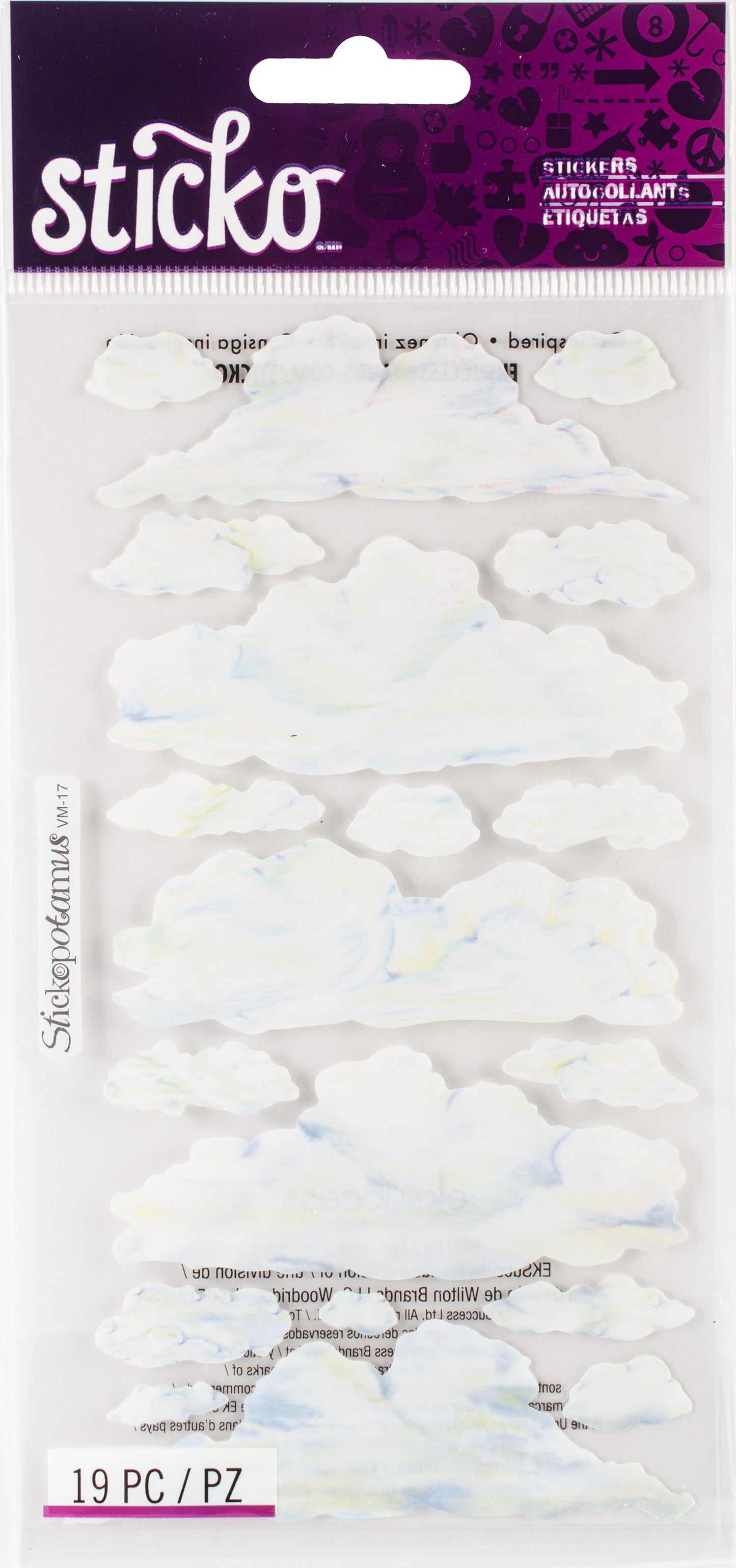 Sticko Vellum Stickers-Clouds