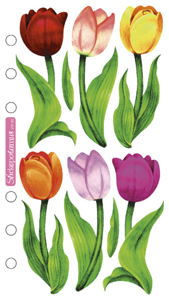 Sticko Vellum Stickers-Tulips