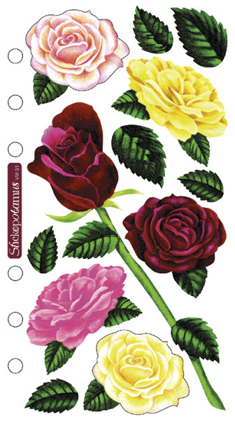 Sticko Vellum Stickers-Roses