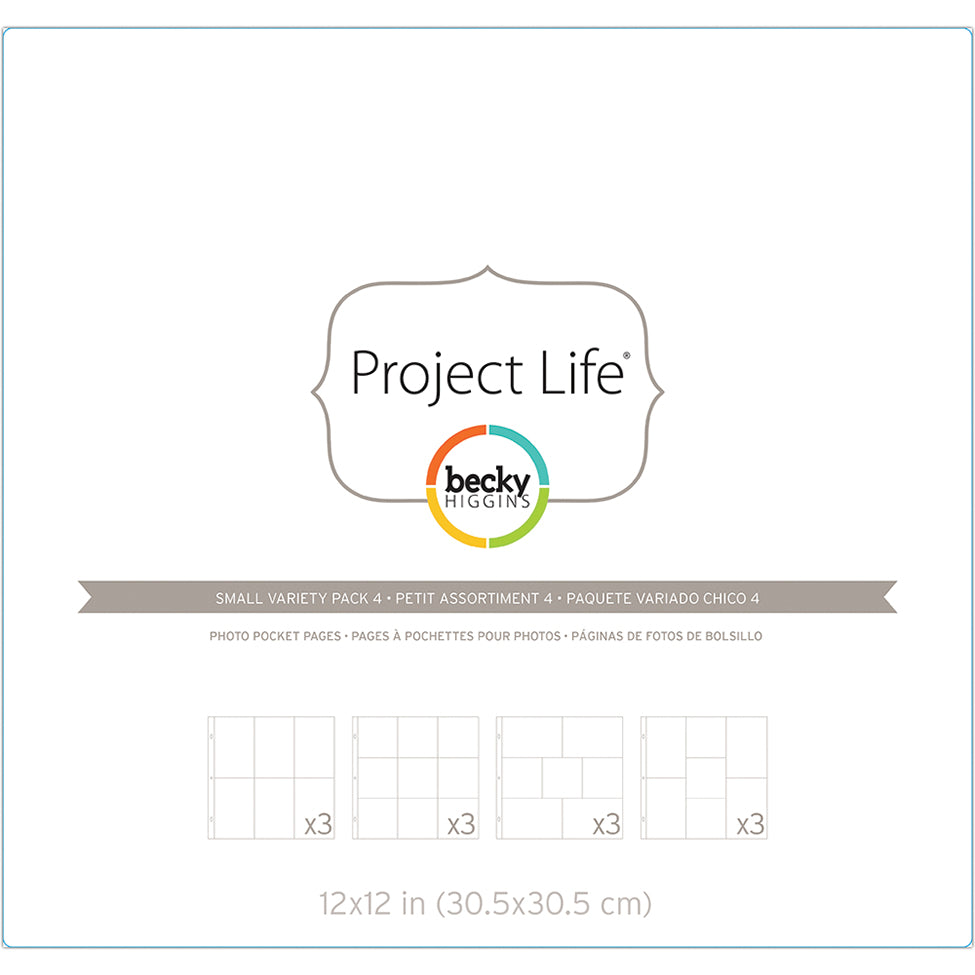 Project Life Photo Pocket Pages 12/Pkg-Small Variety Pack 4
