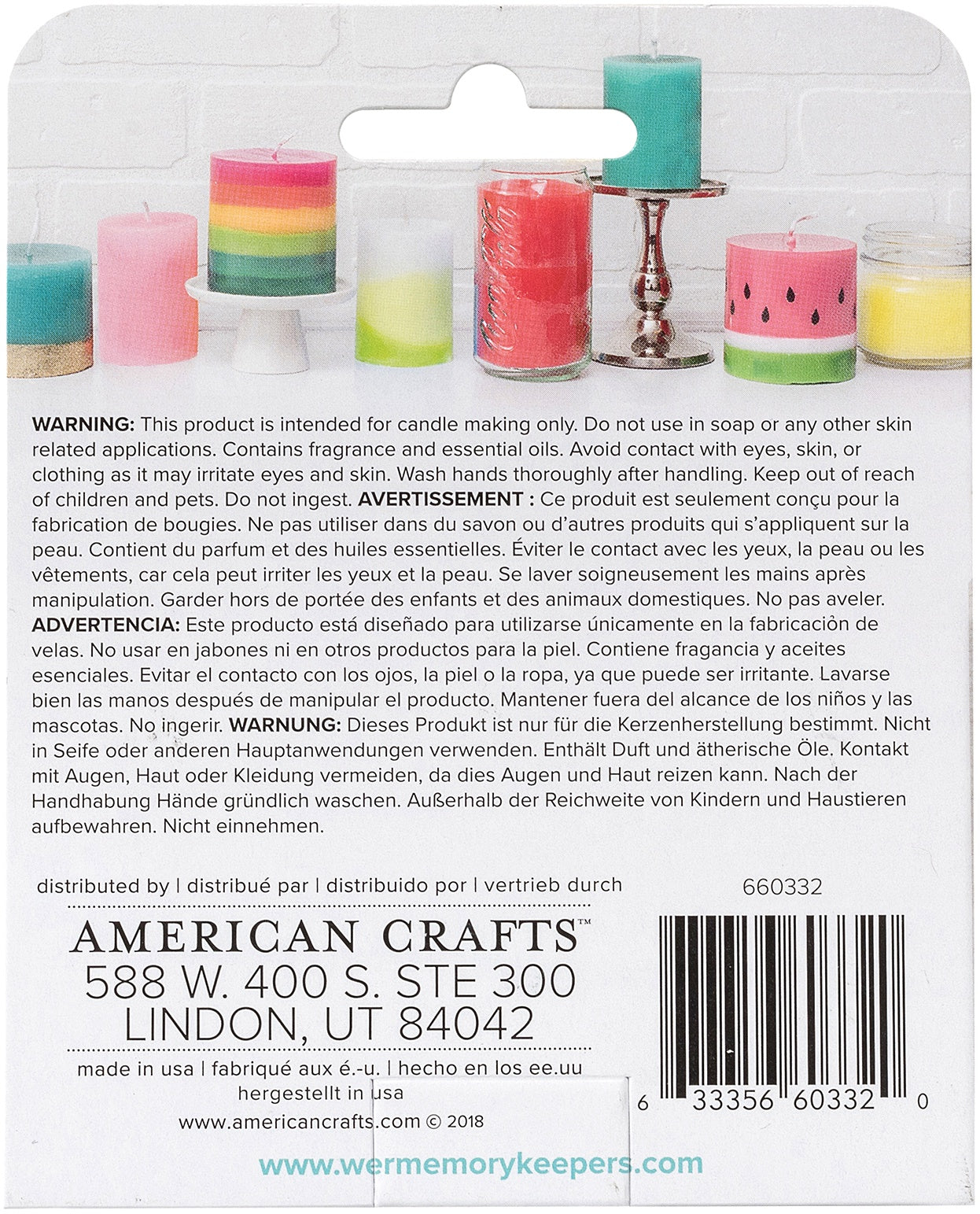 We R Memory Keepers Wick Candle Scent 1oz 3/Pkg