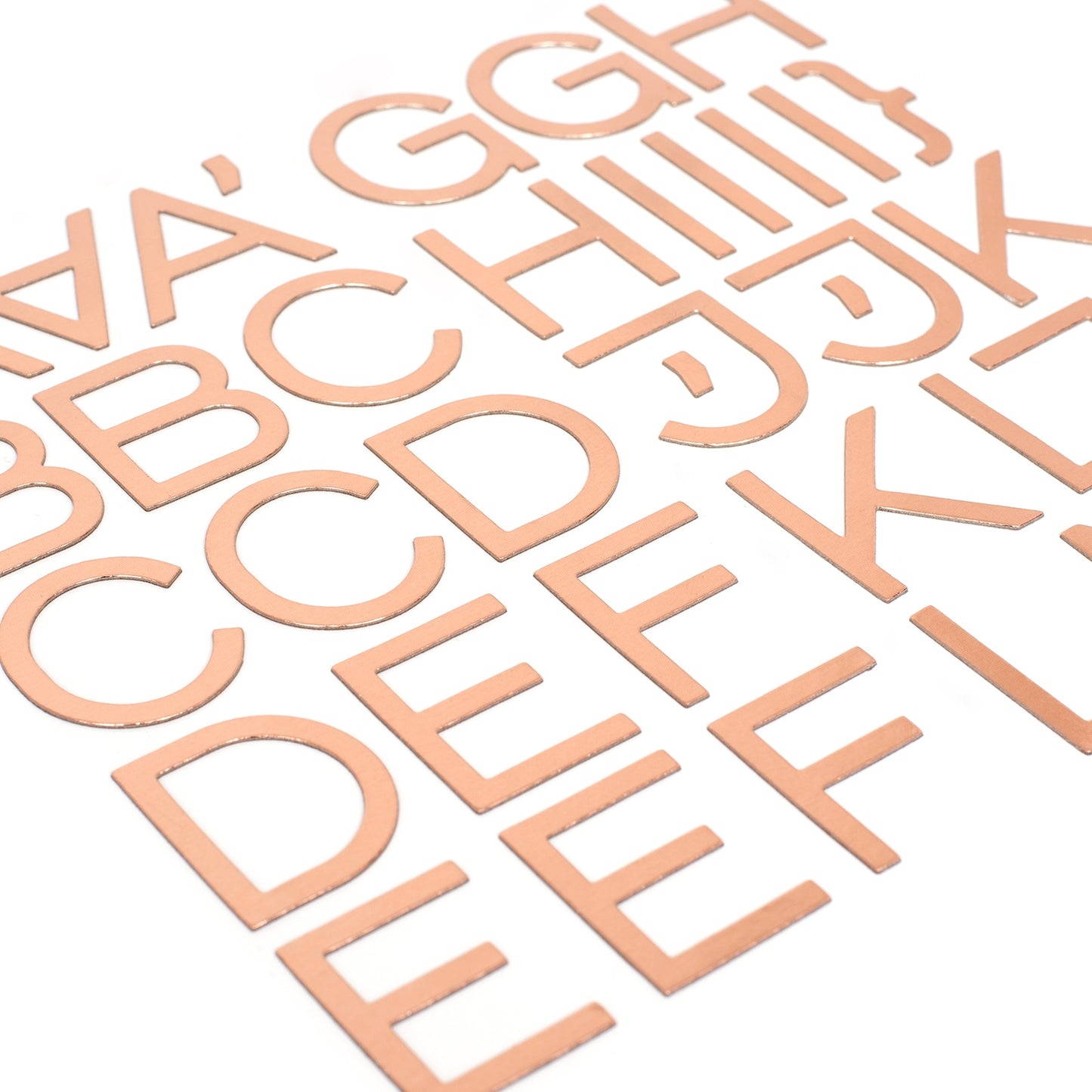 Dear Lizzy Star Gazer Thickers Stickers 5.5"X11" 5/Pkg-Hardcover Alphabet/Rose Gold Foil Chip