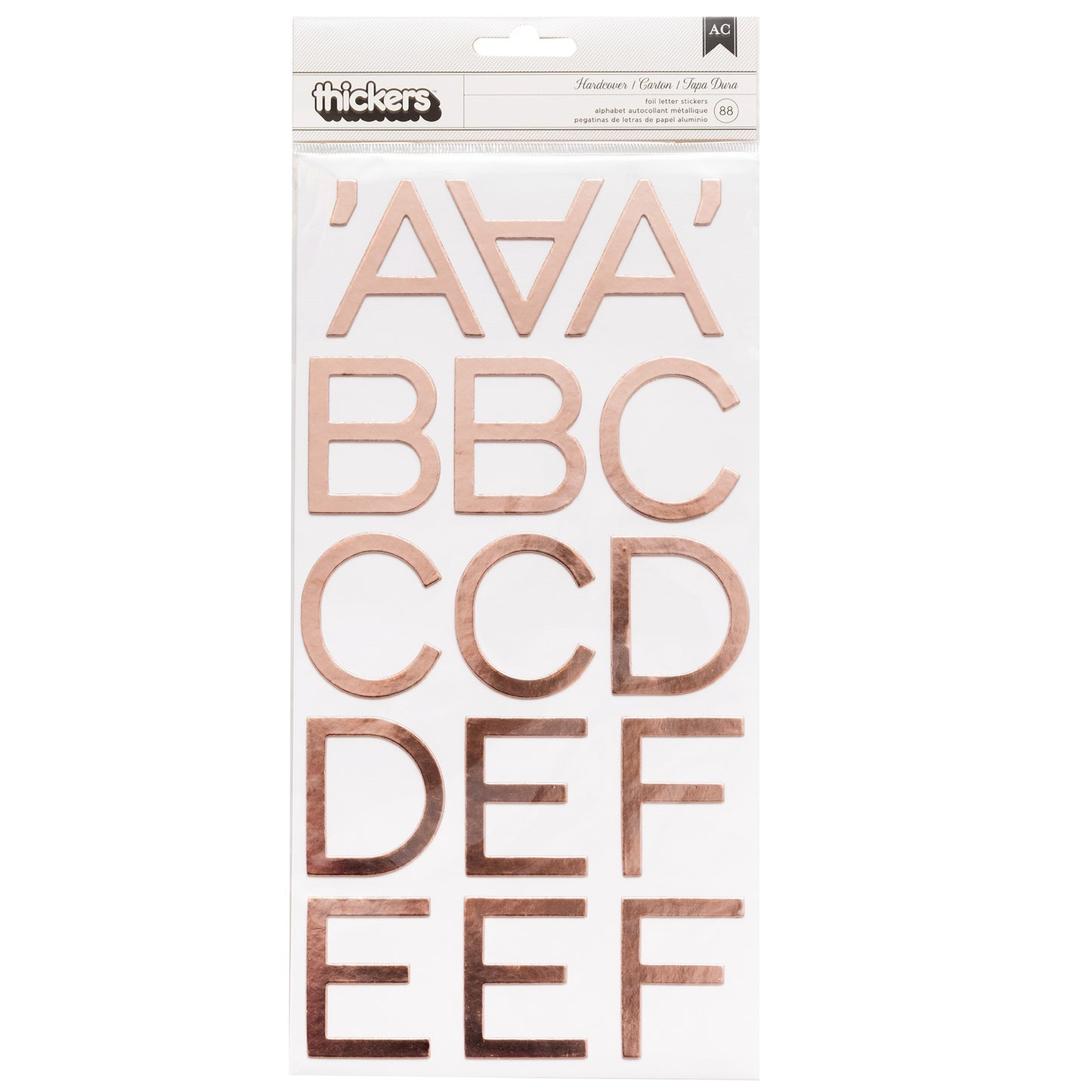 Thickers PICNIC All Gold Alphabet Stickers by American Crafts 172 Pieces 