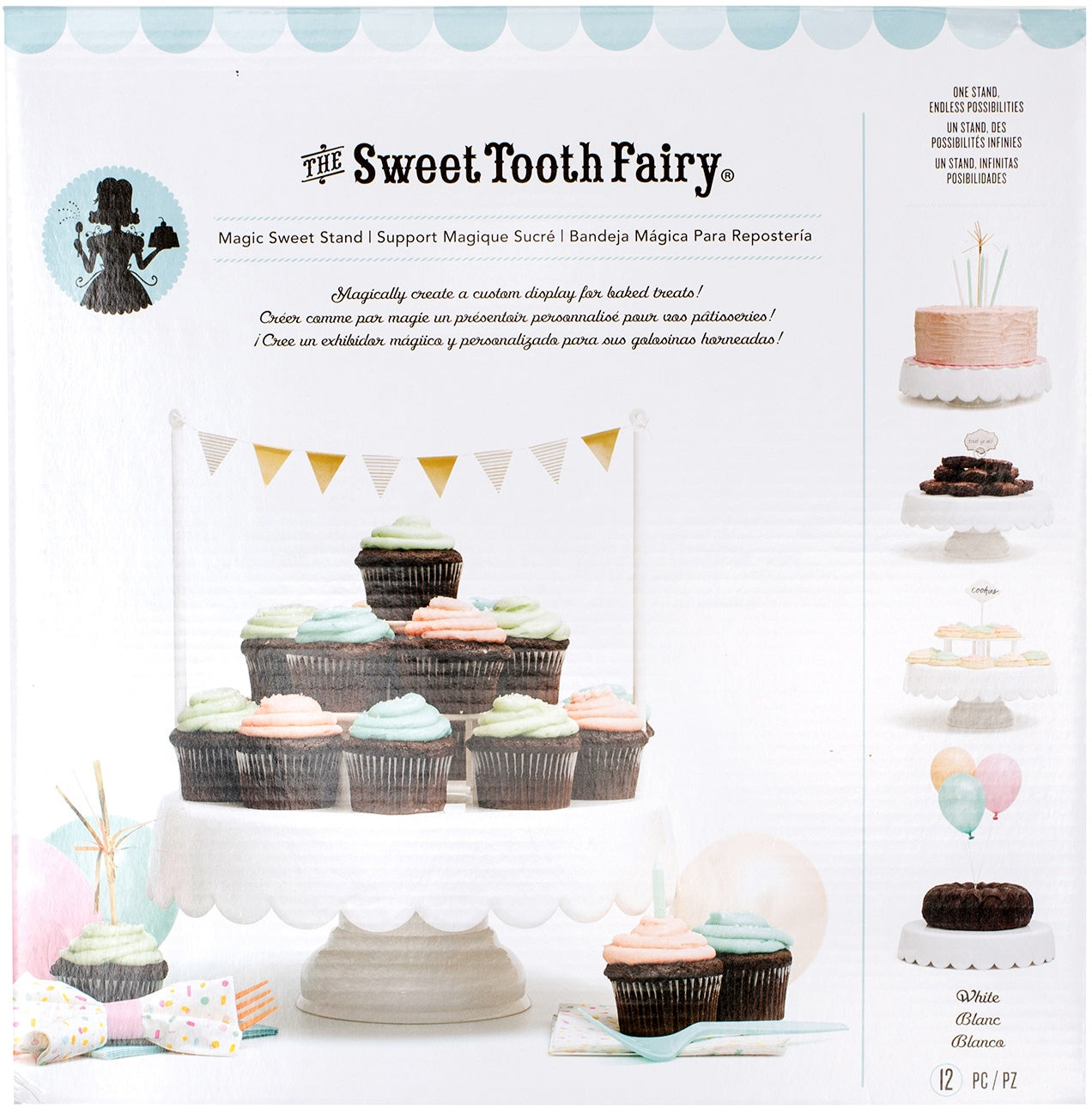 Sweet Tooth Fairy Cake Stand-White
