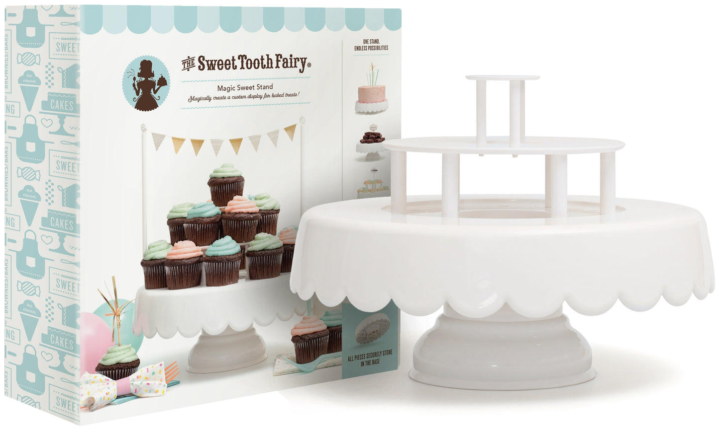 Sweet Tooth Fairy Cake Stand-White