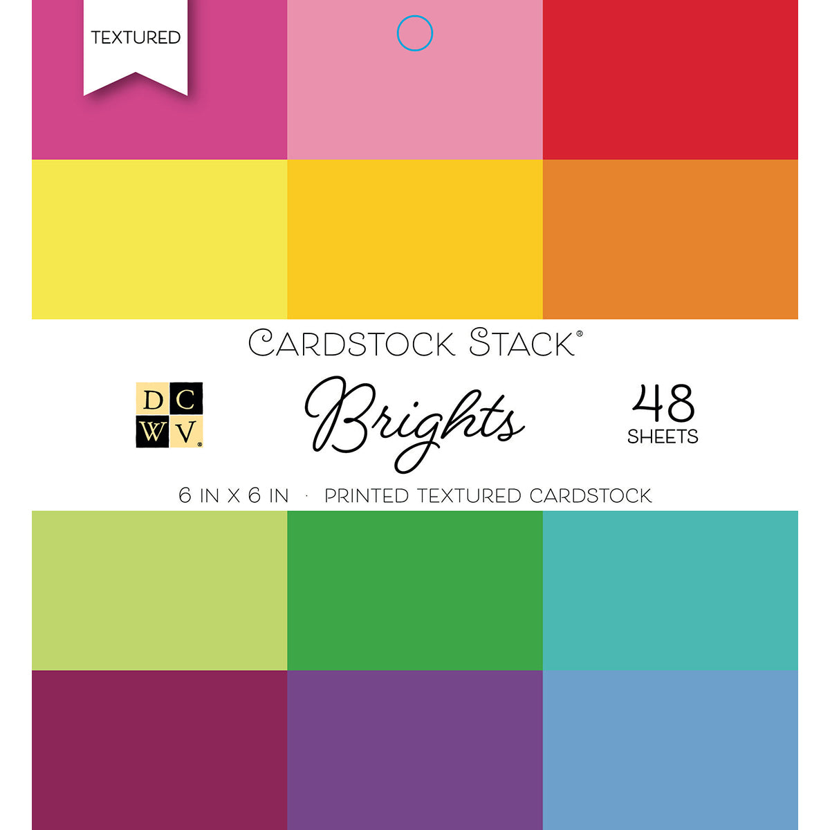 DCWV Single-Sided 6x6" Cardstock Stack - Brights