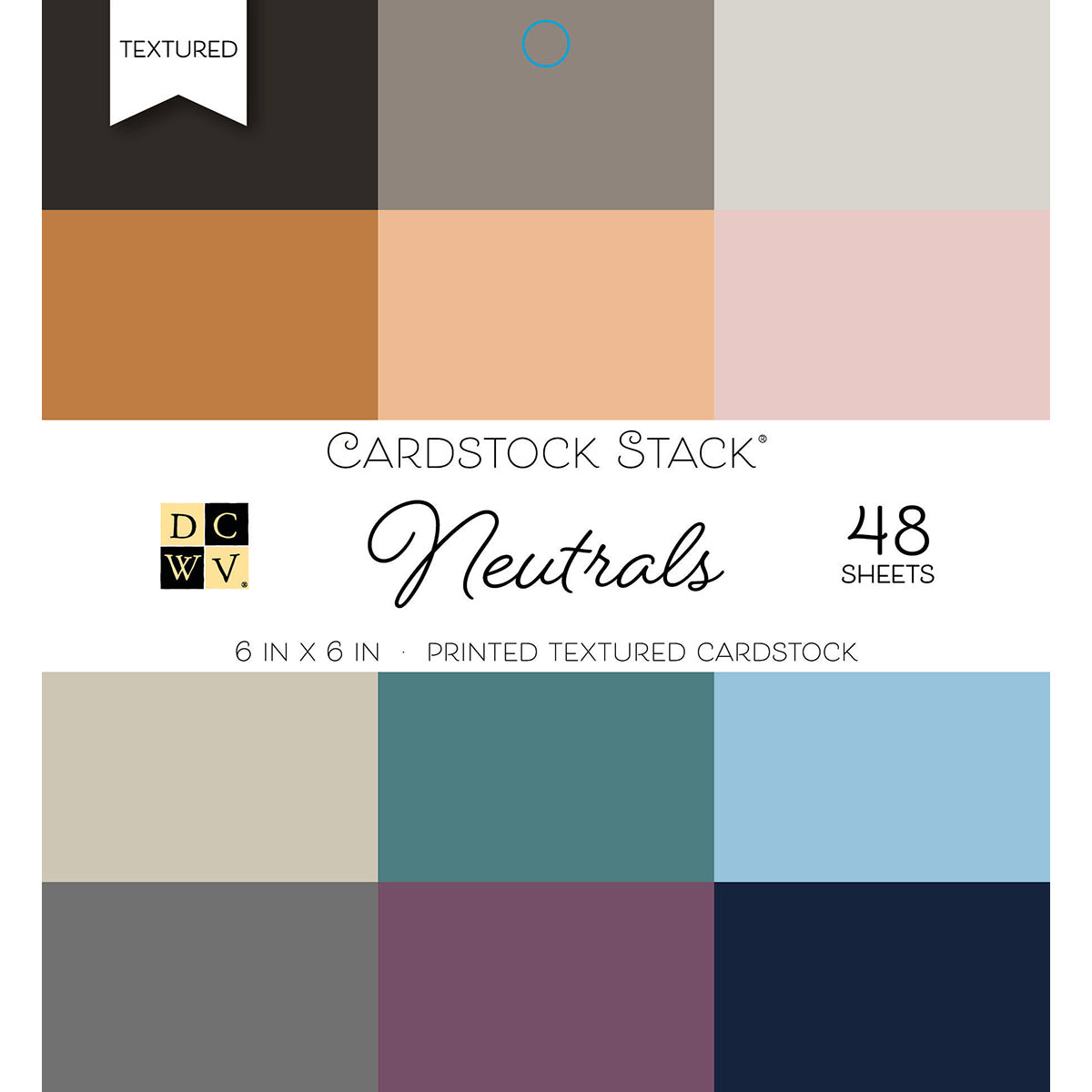 DCWV 6x6" Cardstock Stack - Neutrals