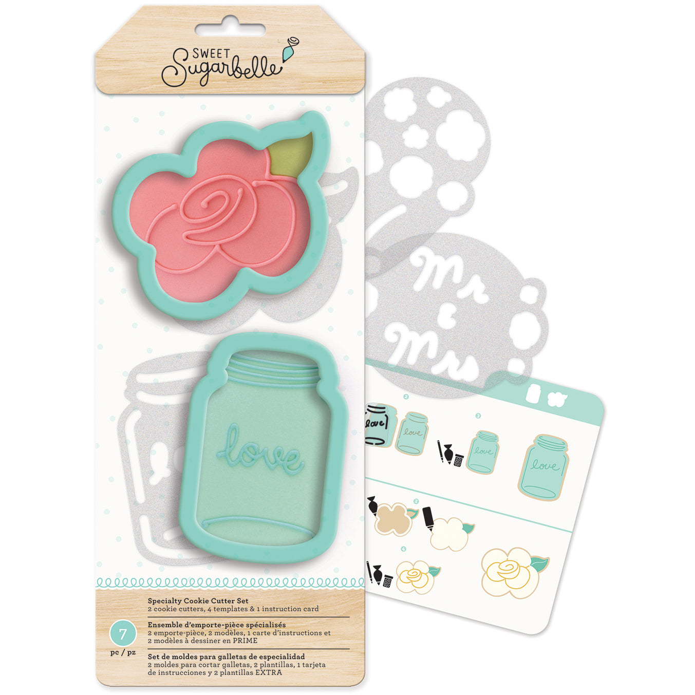 Sweet Sugarbelle Specialty Cookie Cutter Set 7/Pkg-Country Rose