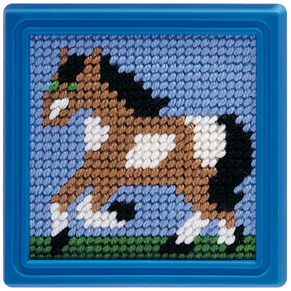 Sew Cute! Horse Needlepoint Kit-6"X6" Stitched In Yarn
