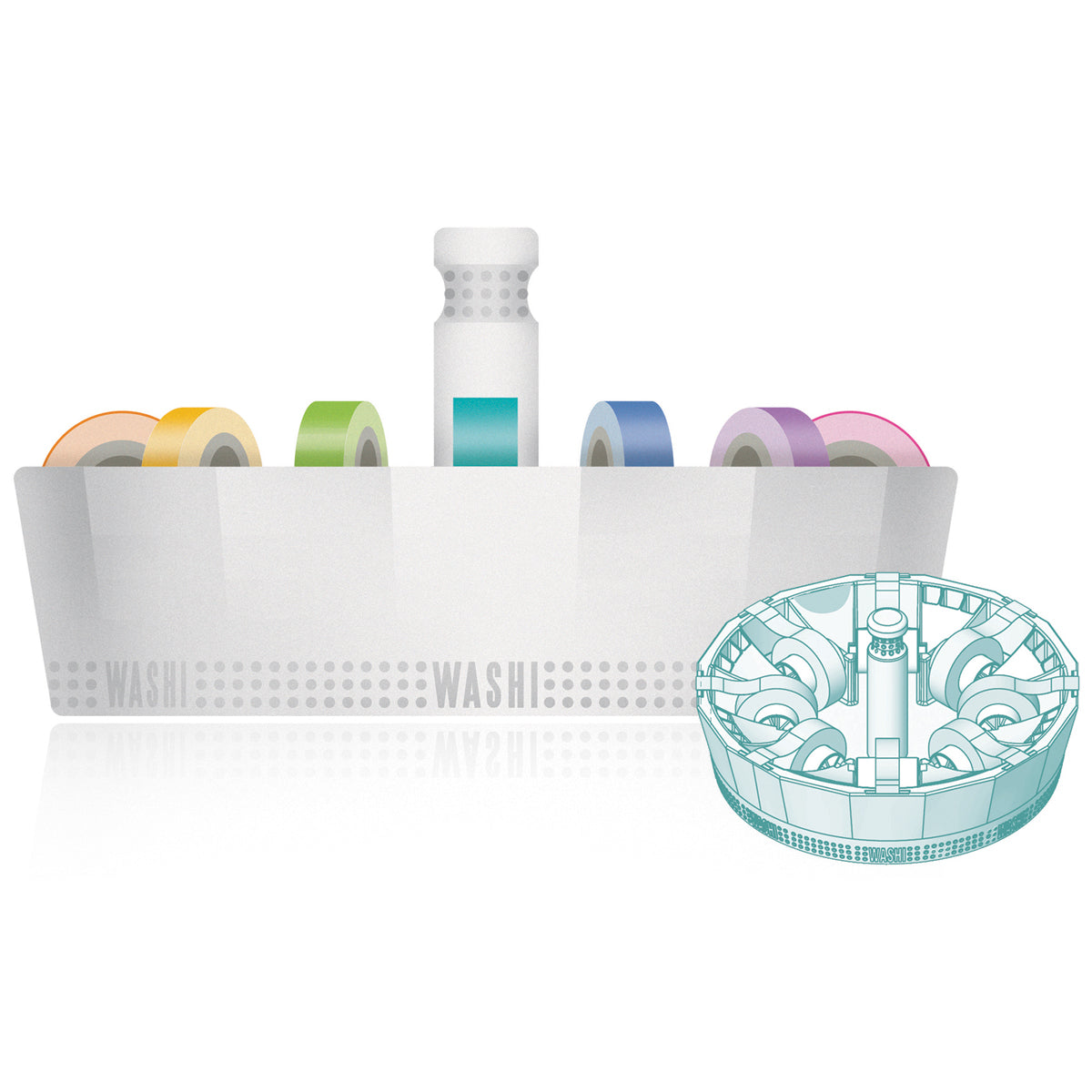 Blue Combo Crafting Washi Tape & Dispenser Set by Recollections