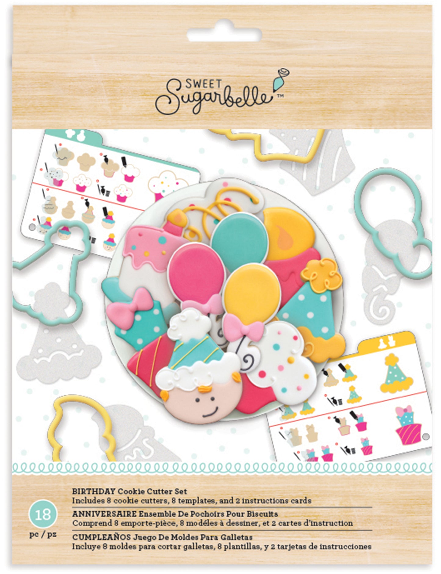 Sweet Sugarbelle Cookie Cutter Set 18/Pkg-Birthday