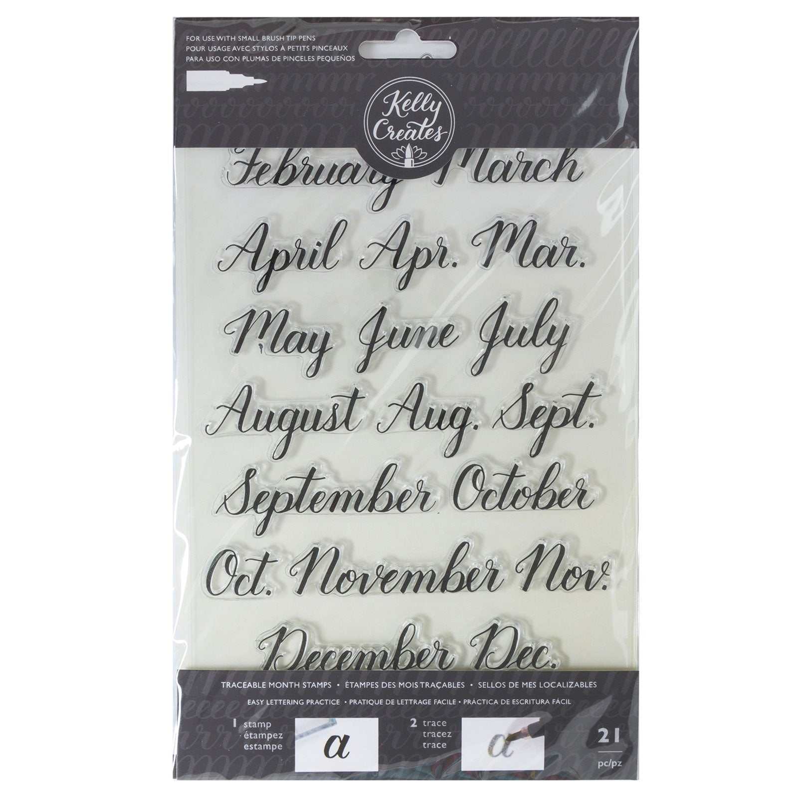 Kelly Creates Acrylic Traceable Stamps Months
