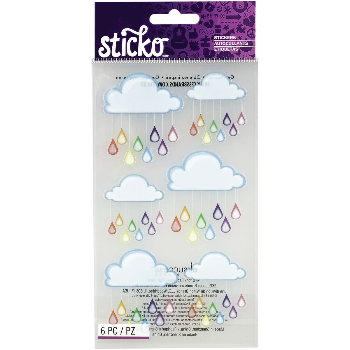 Sticko Stickers-Rainbow Clouds