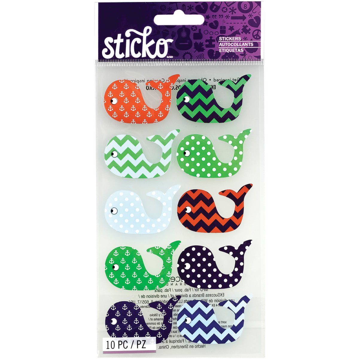 Sticko Stickers-Patterned Whales