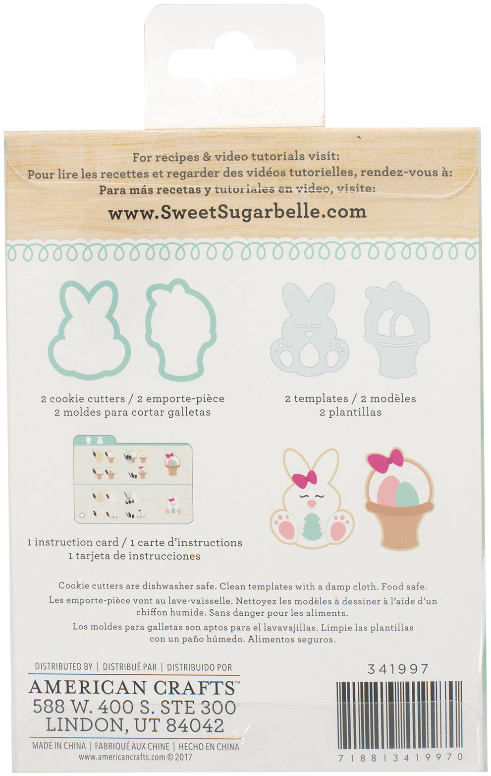 Sweet Sugarbelle Cookie Cutter Kit 5pcs-Bunny & Basket