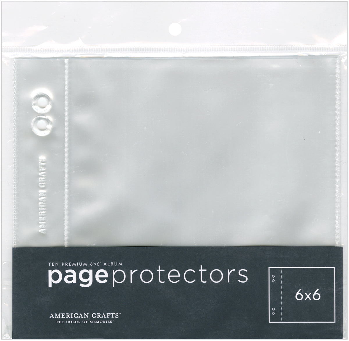 American Crafts Page Protectors Top-Loading 6"X6" 10 Pack-(1) 6"X6" Pocket