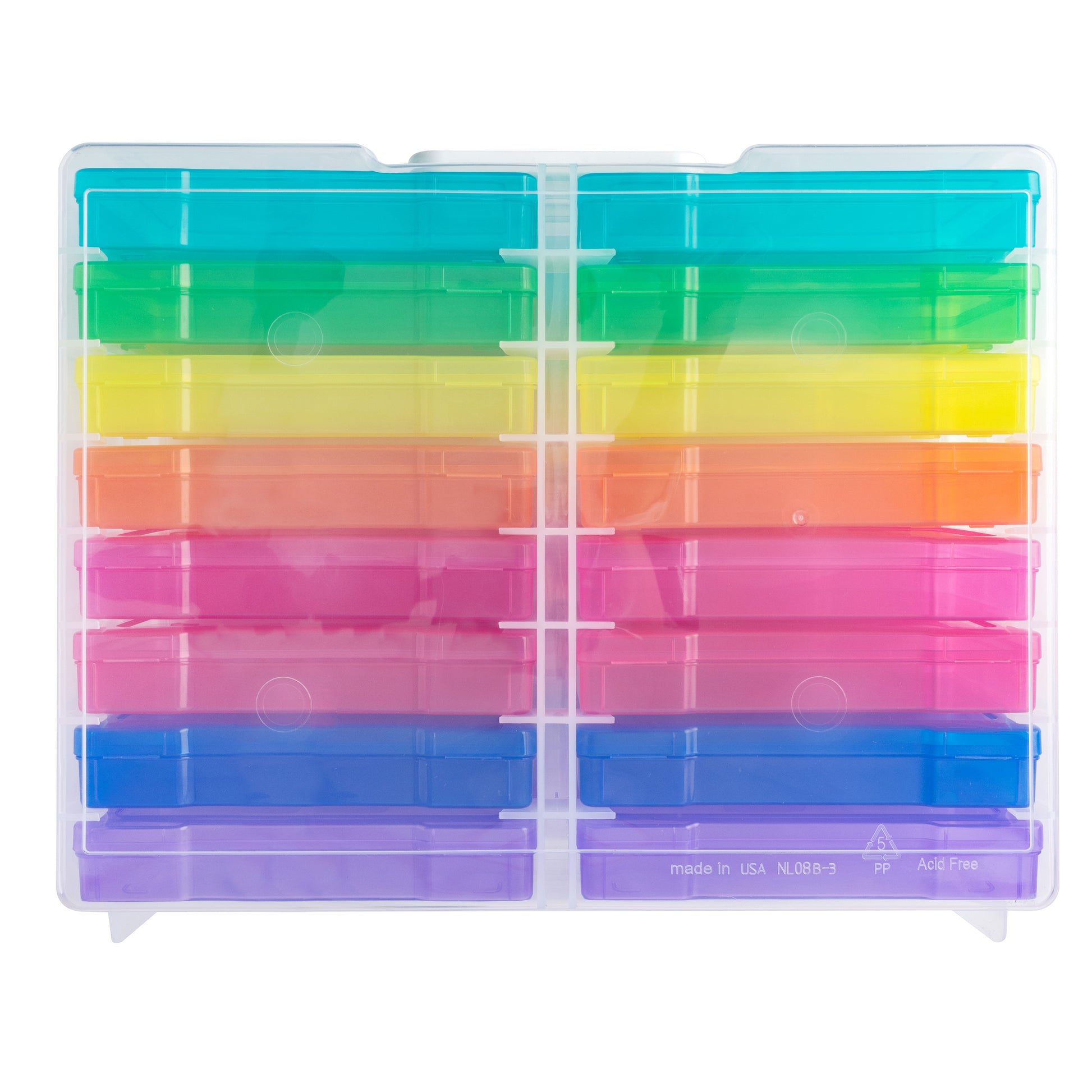 We R Memory Keepers® 3-Tier Snap Box Translucent Plastic Storage Case