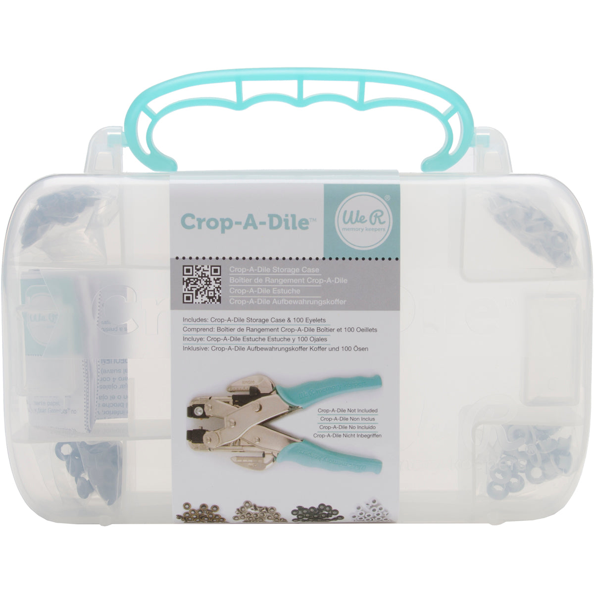 Crop-A-Dile Carrying Case-Teal 6"X8.5"X1.25"