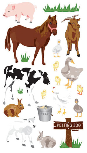 Sticko Stickers - Petting Zoo, 20pcs
