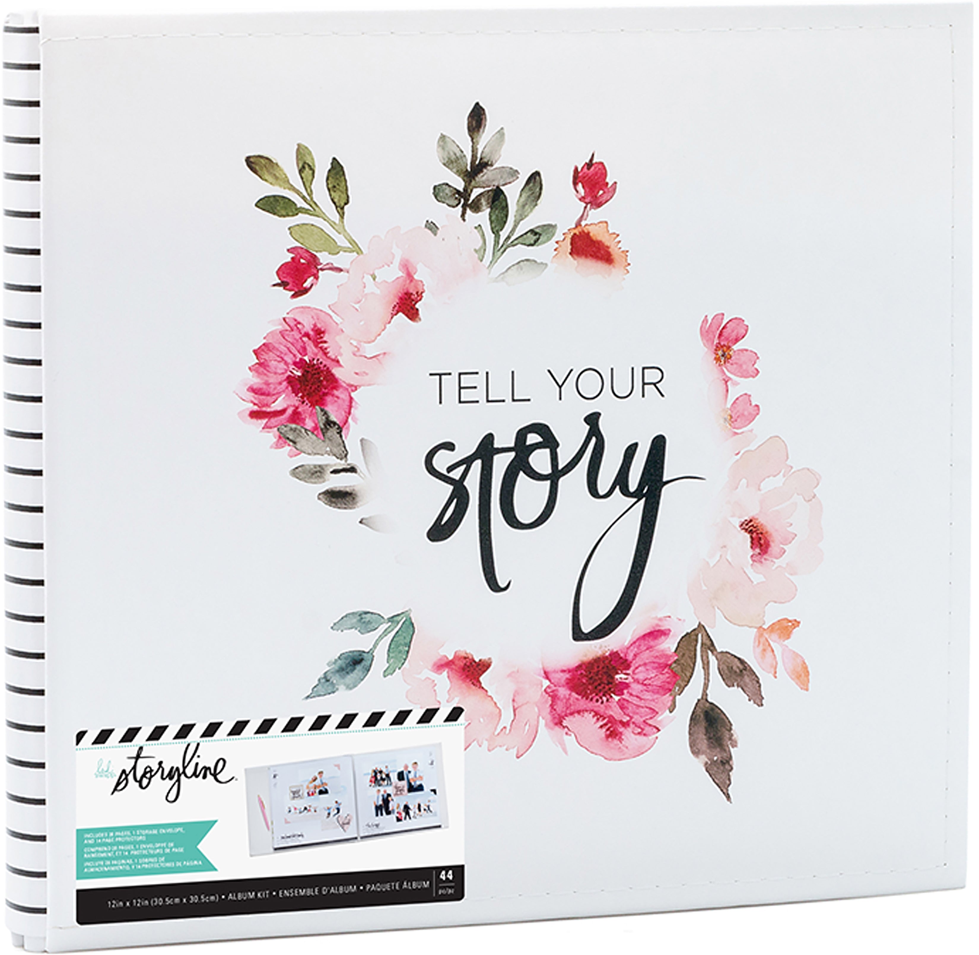 Heidi Swapp Storyline2 12x12" Post Bound Album - White Floral