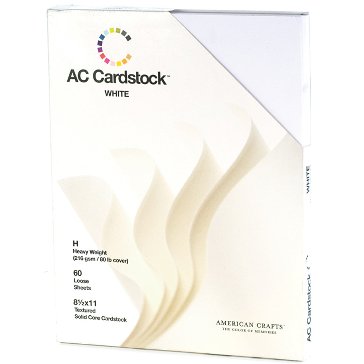 AC Cardstock Solid White 8.5x11" Textured Cardstock Value Pack