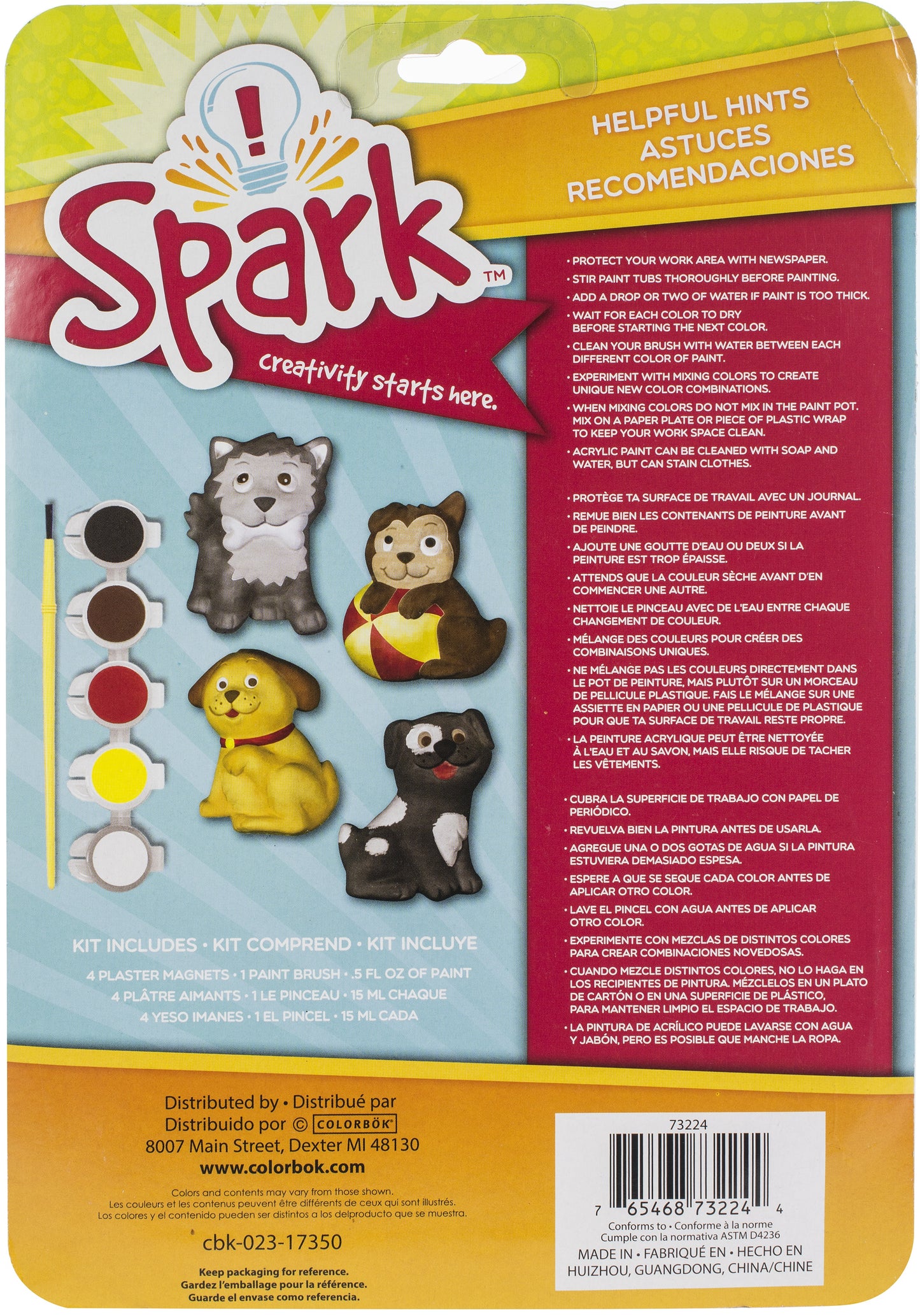 Spark Plaster Magnet Kit-Playful Pups
