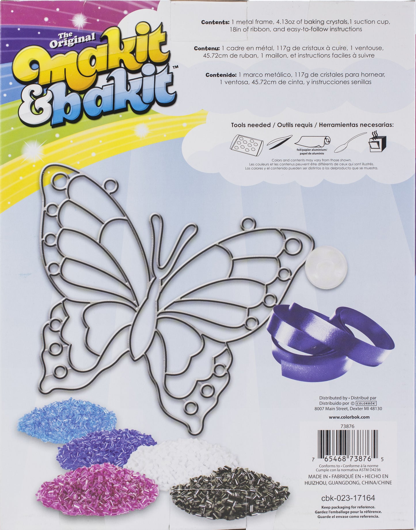 Colorbok Makit & Bakit Deluxe Suncatcher Kit-Butterfly