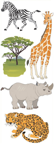 Touch Of Jolee's Dimensional Stickers-Safari Animals