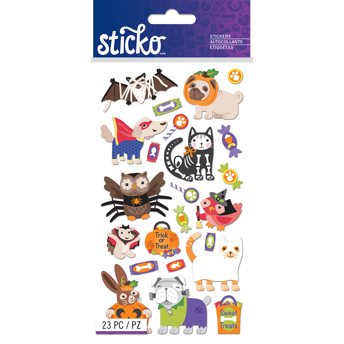 Sticko Stickers-Halloween Animal Characters