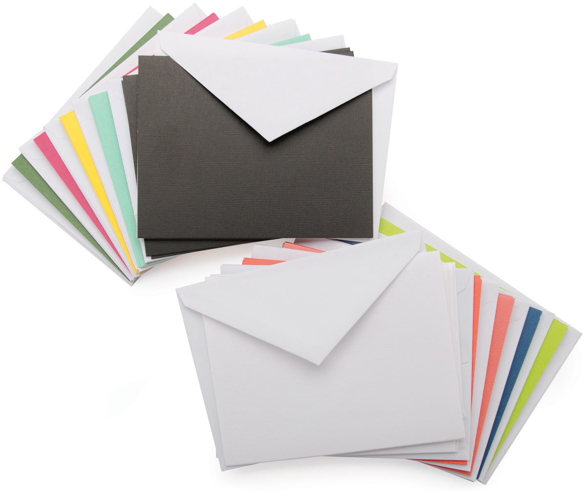 DCS Blank Assorted A2 Folded Discount Card Stock + Envelopes - 50 pack