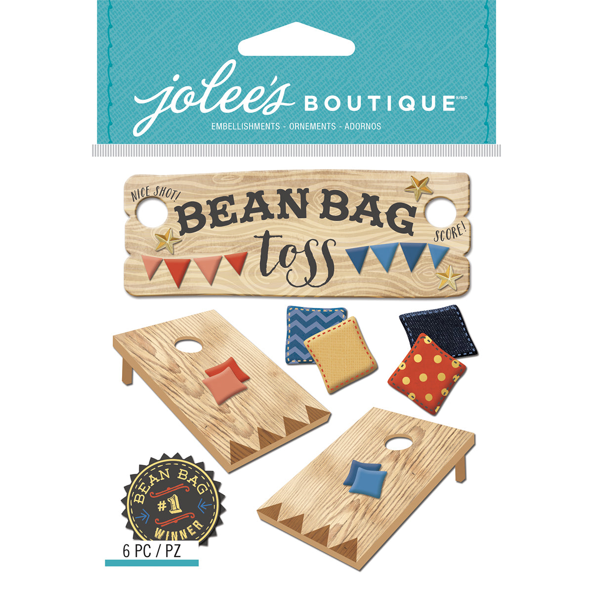 Jolee's Boutique Dimensional Stickers-Bean Bag Toss