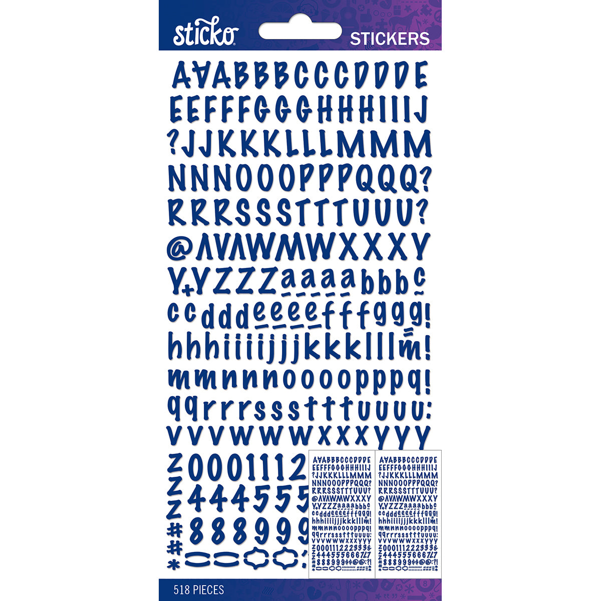 Sticko Alphabet Stickers-Cobalt Marker Small – American Crafts