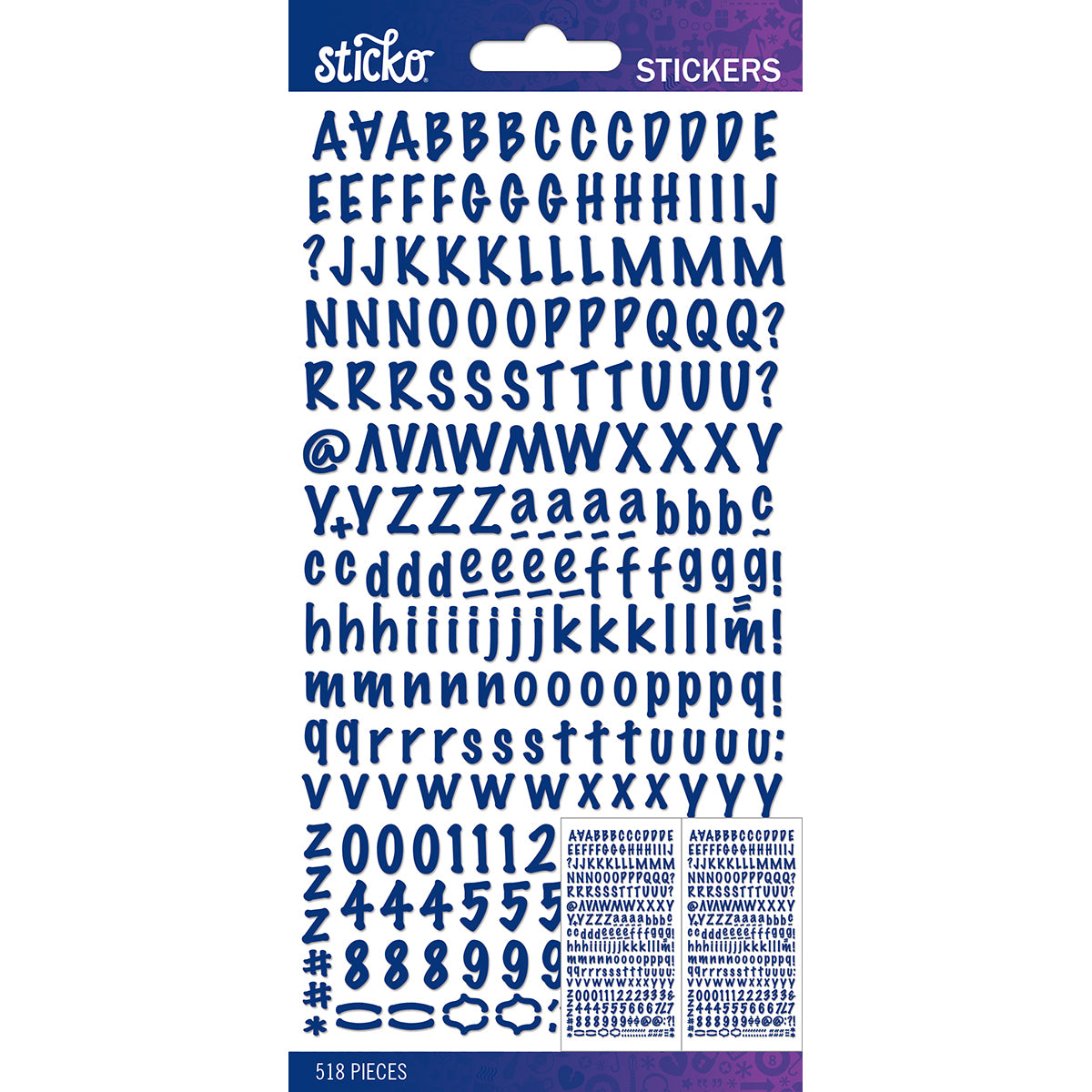 Sticko Alphabet Stickers-Cobalt Marker Small