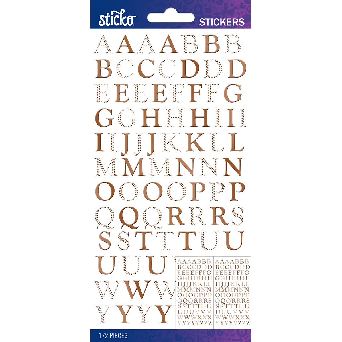 Sticko Alphabet Stickers-Copper Foil Goudy Small