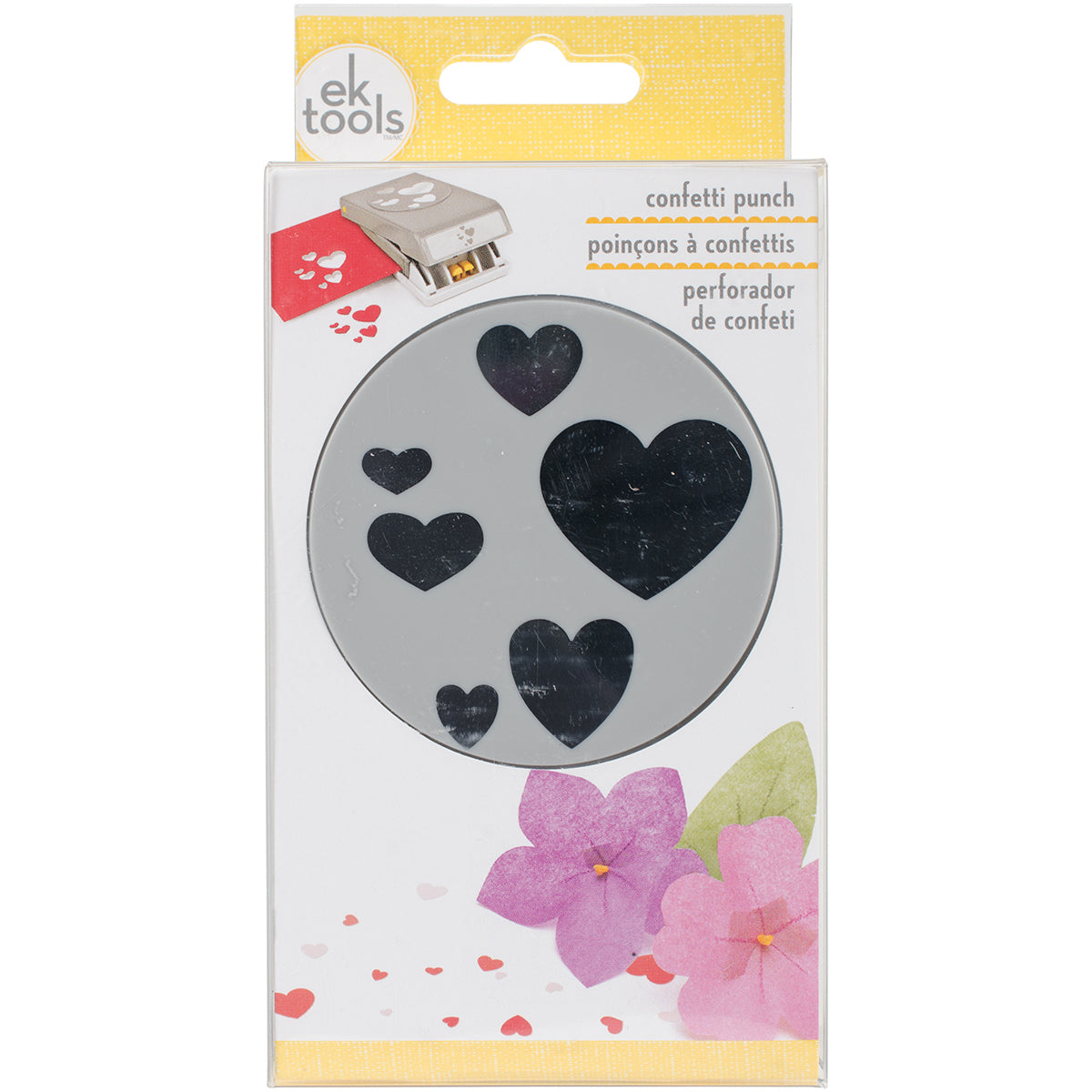 EK Success Confetti Hearts Large Punch