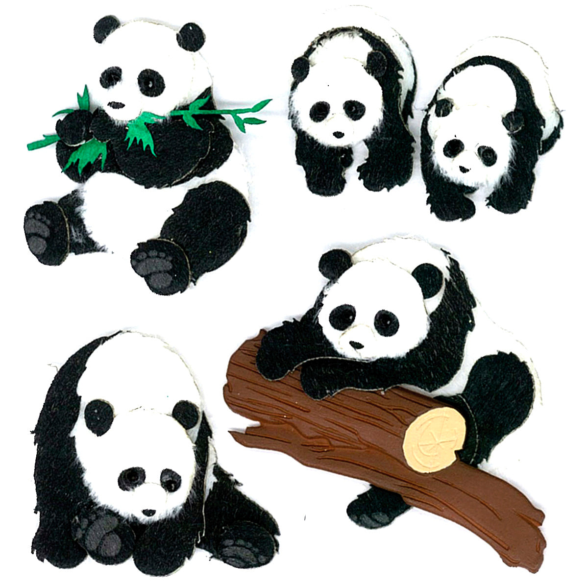 Jolee's Boutique Dimensional Stickers-Pandas