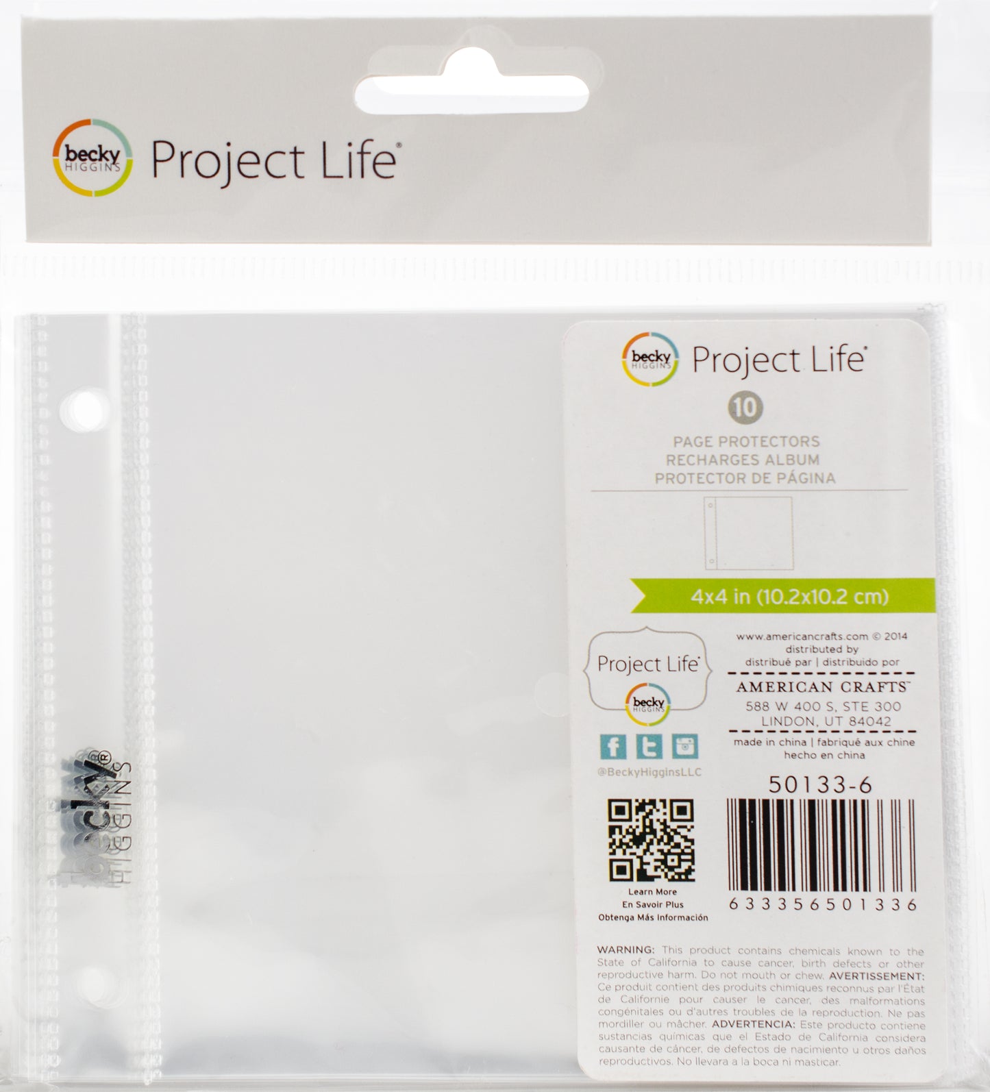 Project Life Photo Pocket Pages 4"X4" 10/Pkg-Full Page