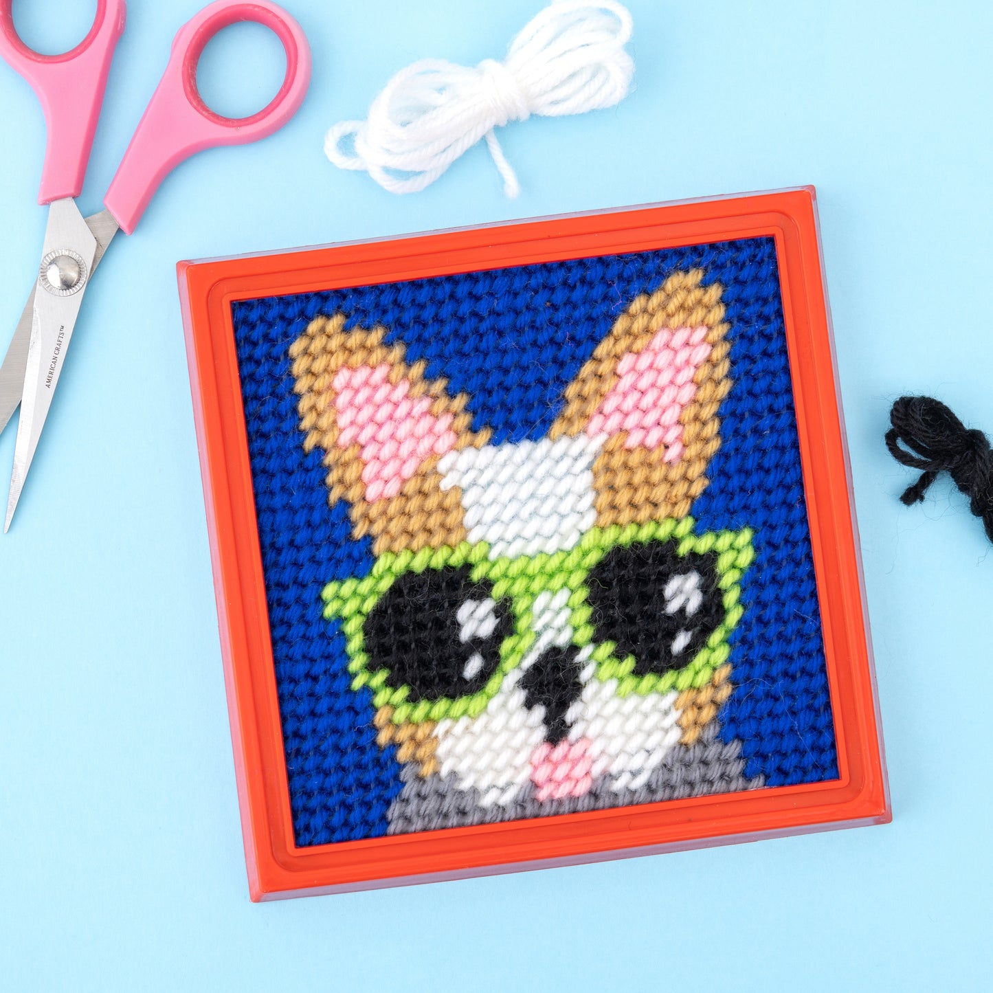 Sew Cute! Dog Needlepoint Kit-6"X6" Stitched In Yarn