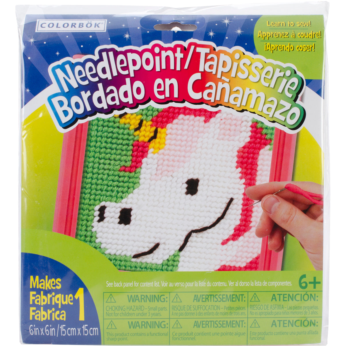 Colorbok Sew Cute! Needlepoint Kit-Unicorn