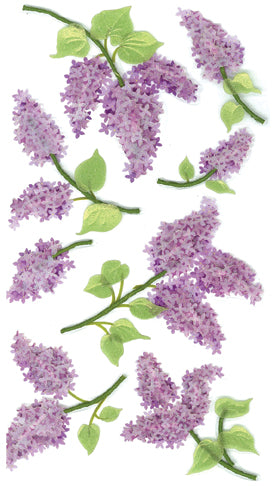 Jolee's Le Grande Dimensional Stickers-Lovely Lilacs