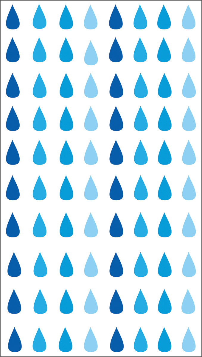 Sticko Dimensional Stickers-Raindrops