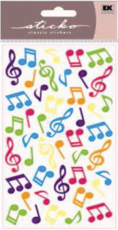 Sticko Dimensional Stickers-Music Notes