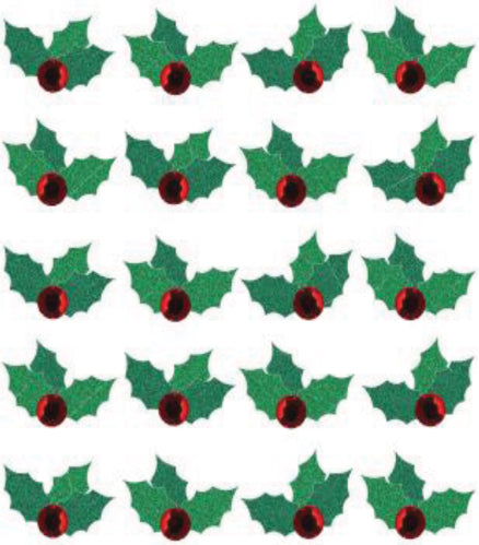 Jolee's Cabochon Dimensional Repeat Stickers-Christmas Holly Repeats