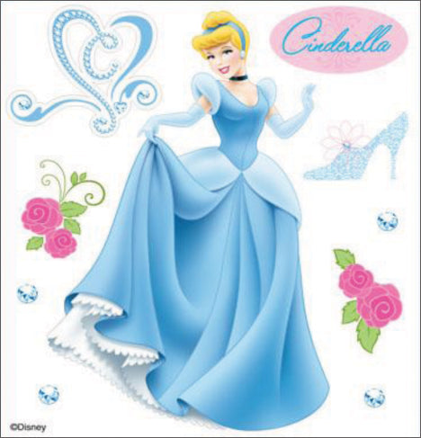 EK Success Disney Princess Dimensional Stickers - Cinderella, 10pcs