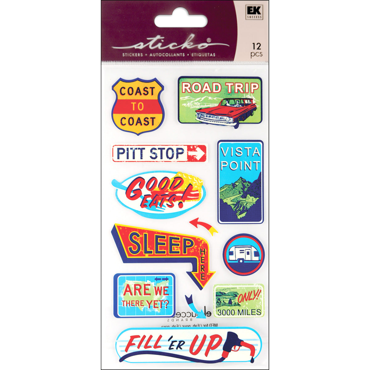 Sticko Stickers-Coast To Coast