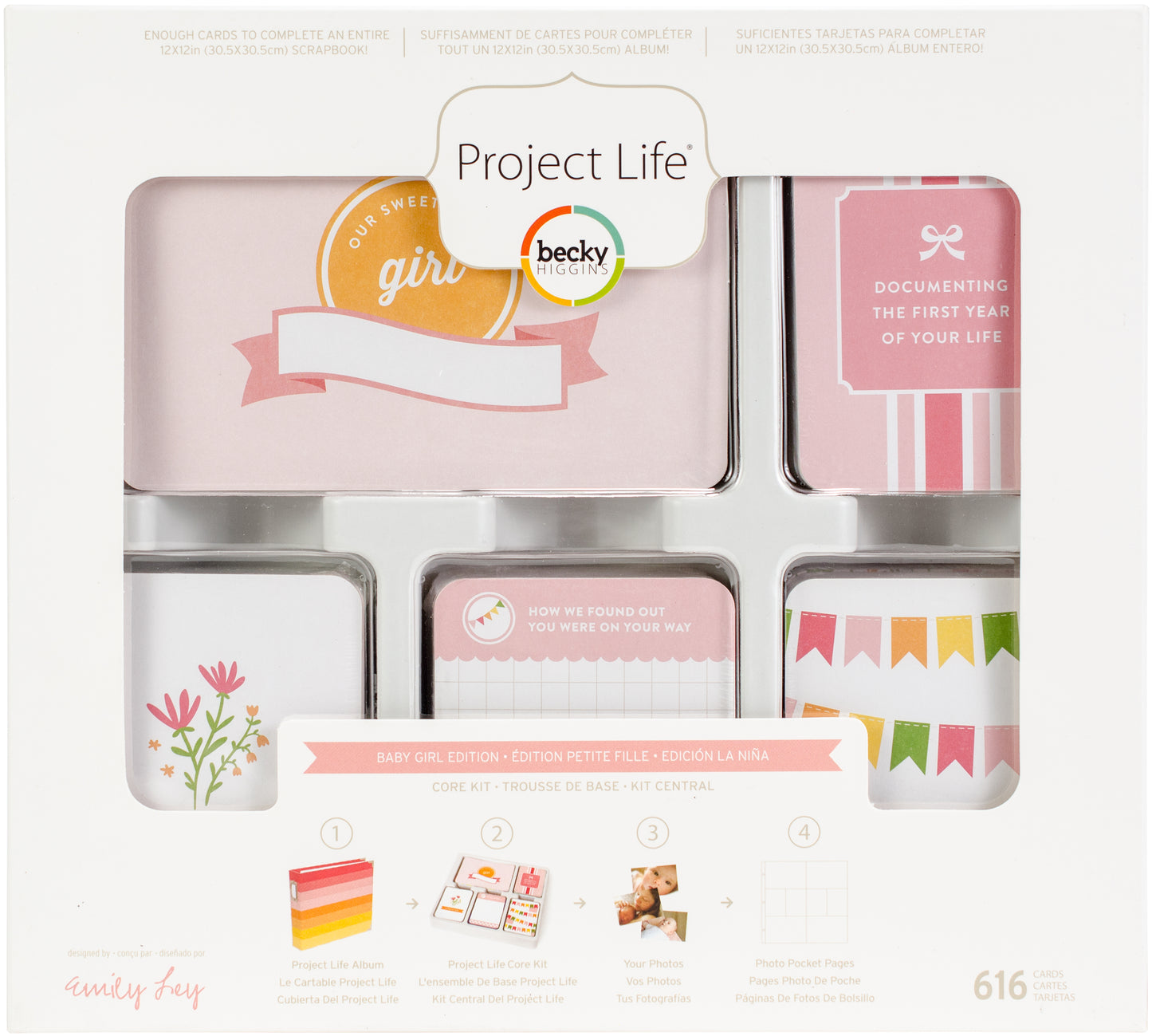Project Life Core Kit-Baby Girl, 616/Pkg