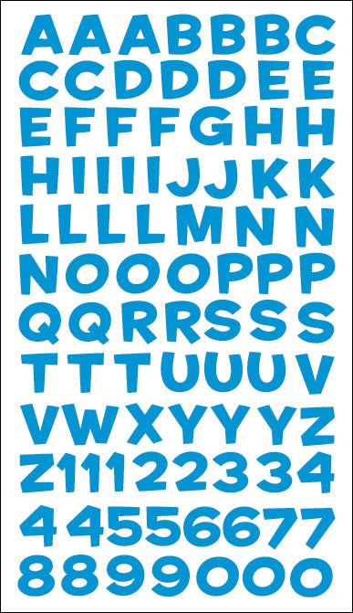 Sticko Alphabet Stickers-Fun House Blue Metallic