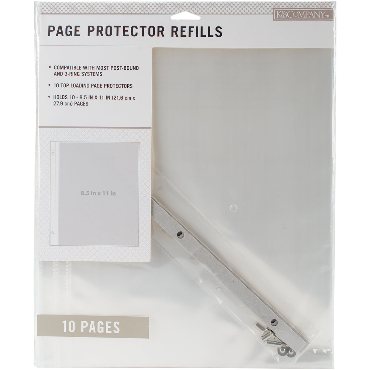 K&Company Page Protector Refills 8.5"X11"-10 Pieces
