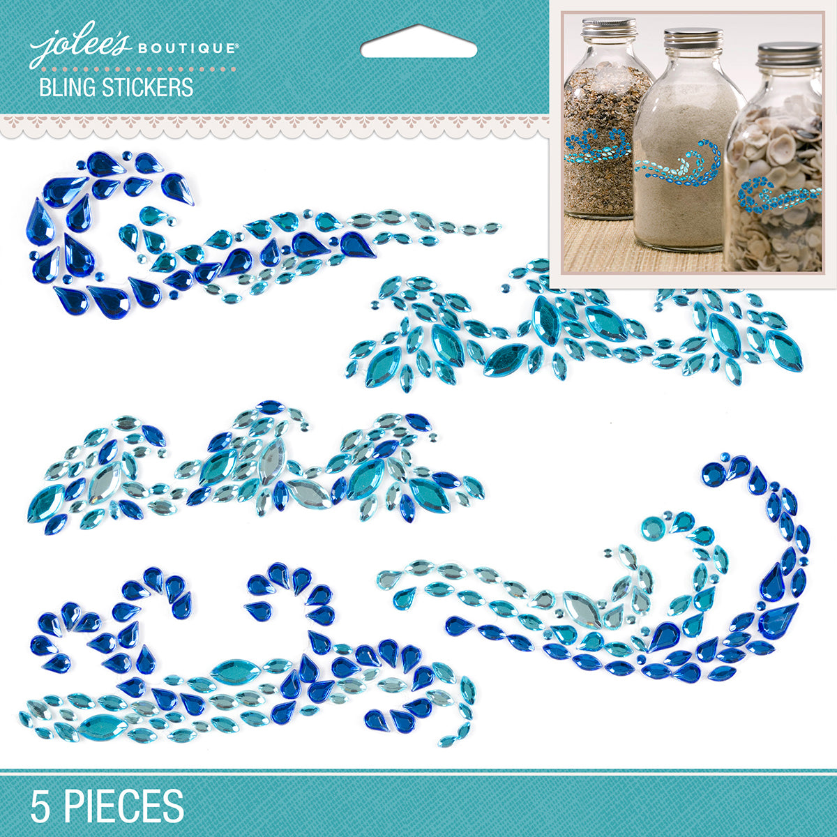 Jolee's Bling Stickers-Waves