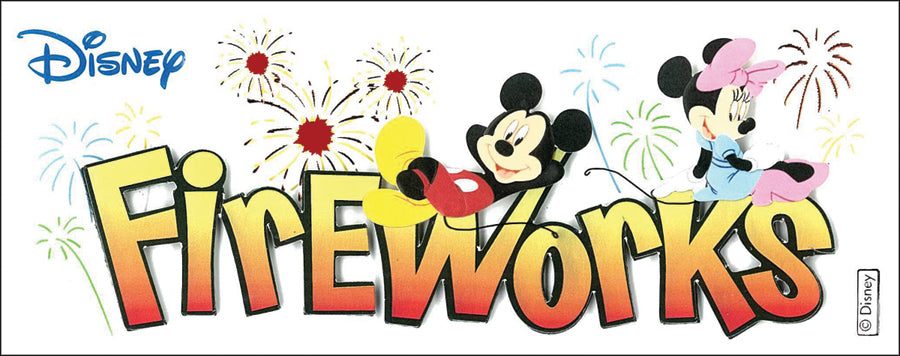 Disney Title Dimensional Stickers-Mickey - Fireworks